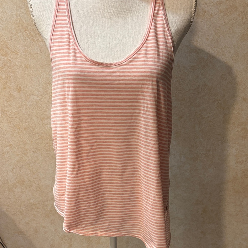 DYI Striped Pink Tank Top, Size Large